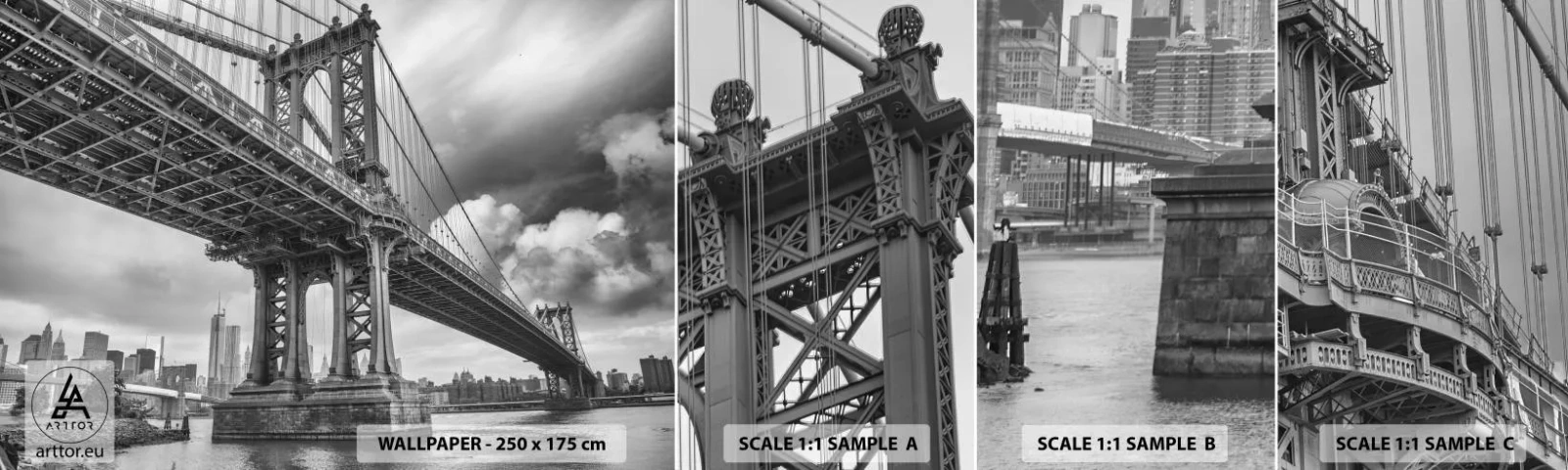 Mostră tapet autocolant Deluxe Sticker - Spre inima orașului - New York, Oraș, Manhattan - 100x30 cm