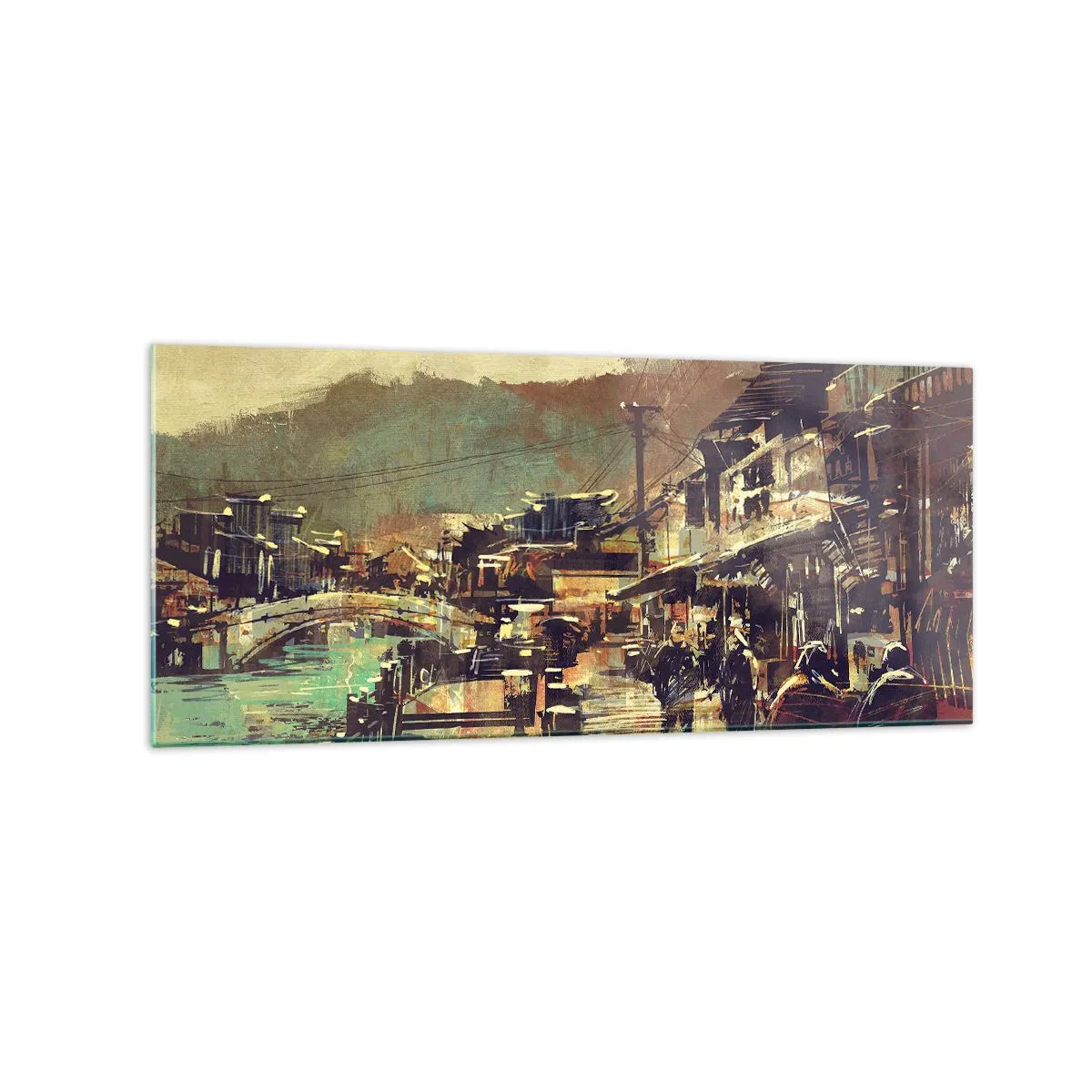 Tablou pe sticlă - Viața ca o bogăție de gri - 120x50 cm