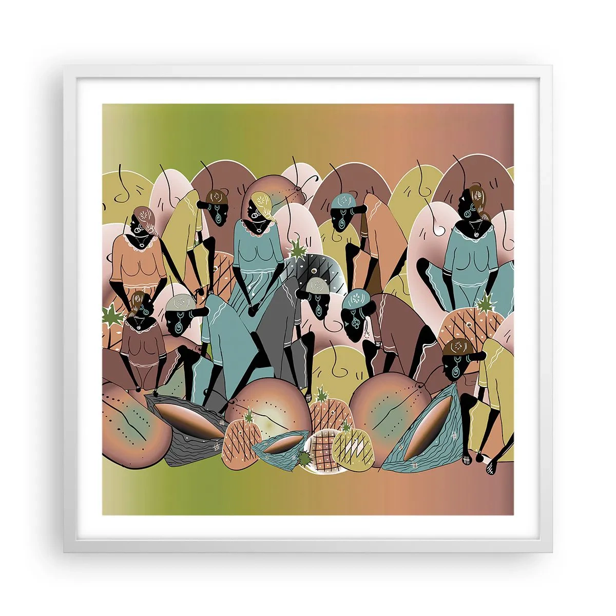 Poster în ramă albă - Sărbătoarea cea mare se apropie - 60x60 cm