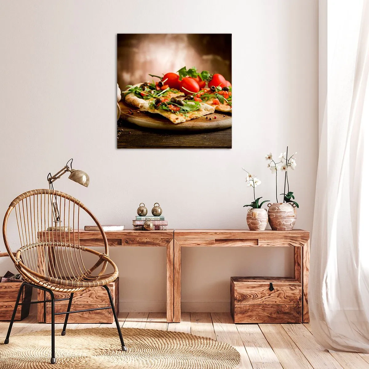 Tablou pe pânză - Direct din cuptor și din grădină - 60x60 cm