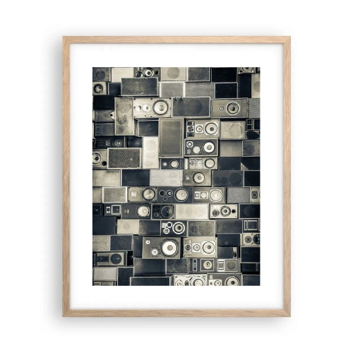 Poster în ramă de stejar deschis - Și totul este în regulă - 40x50 cm