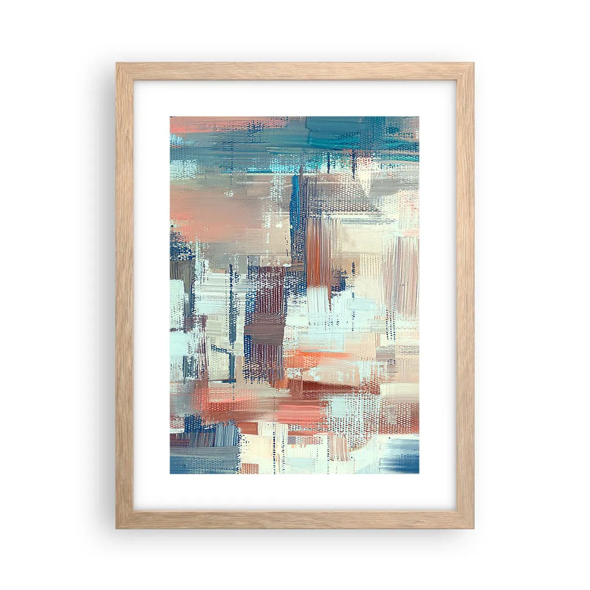 Poster în ramă de stejar deschis - Întinde-te spre lumină - 30x40 cm