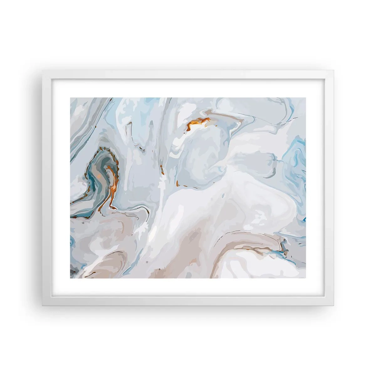 Poster în ramă albă - Albul ridicat - 50x40 cm