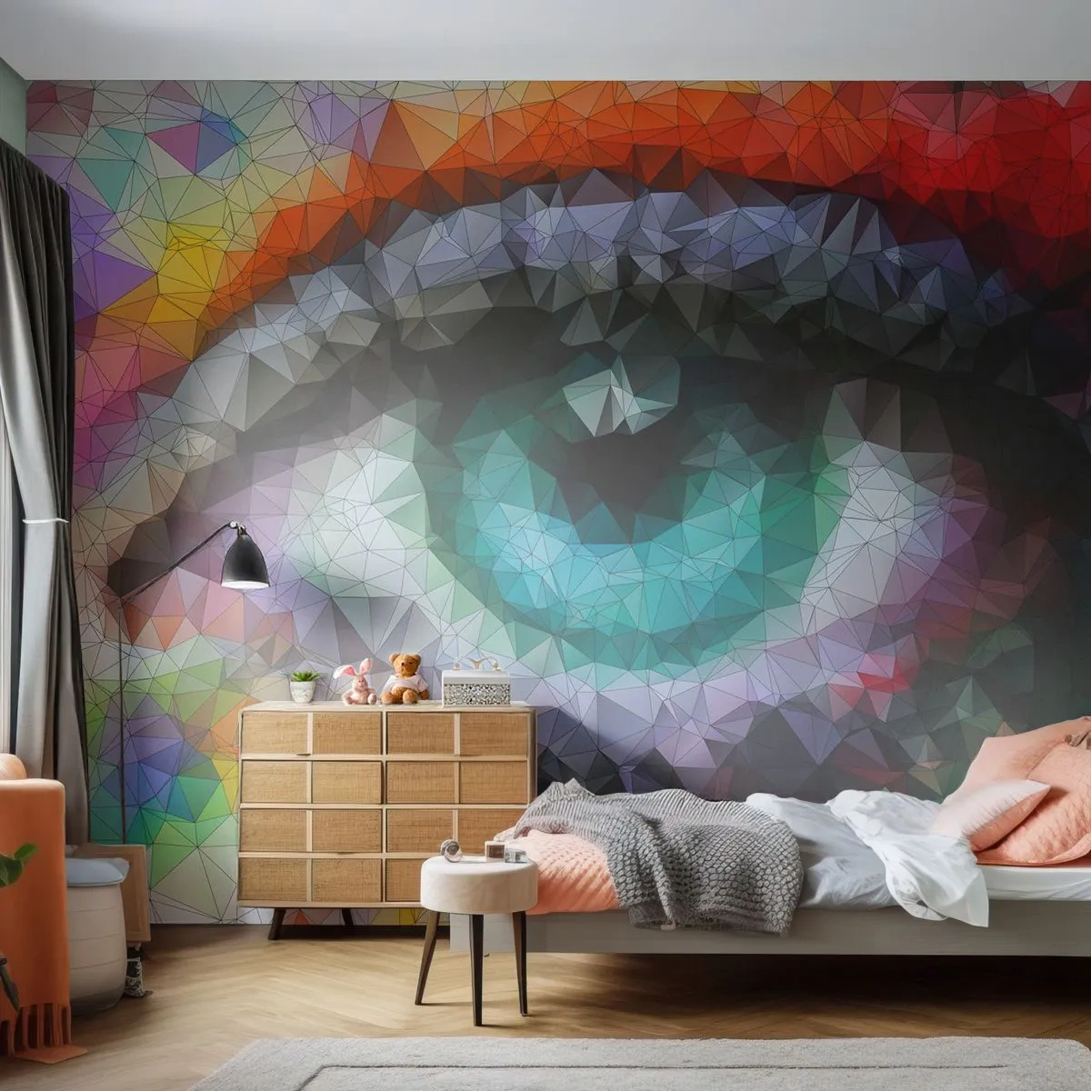 Tapet Autoadeziv Deluxe Sticker - Strălucire cristalină a ochilor - Abstracția, Ochi, Grafică - 250x175 cm