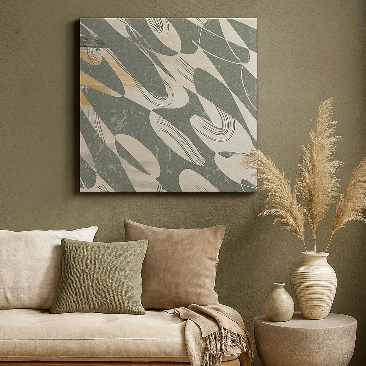 Tablou pe pânză - Abstracție ritmică - 30x30 cm