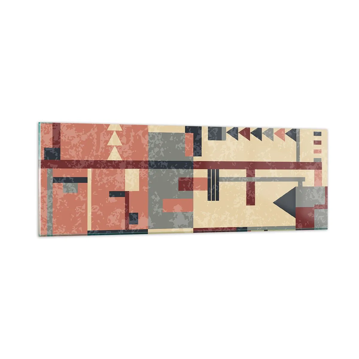 Tablou pe sticlă - Combinație de verticale și orizontale - 90x30 cm