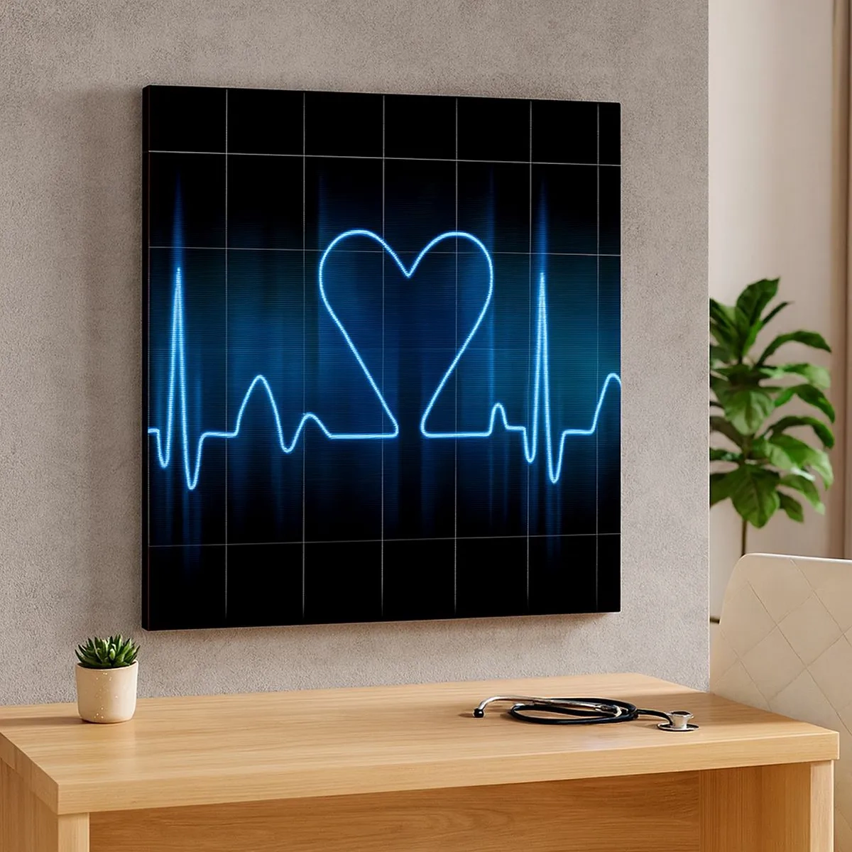 Tablou pe pânză - În ritmul inimii - 30x30 cm