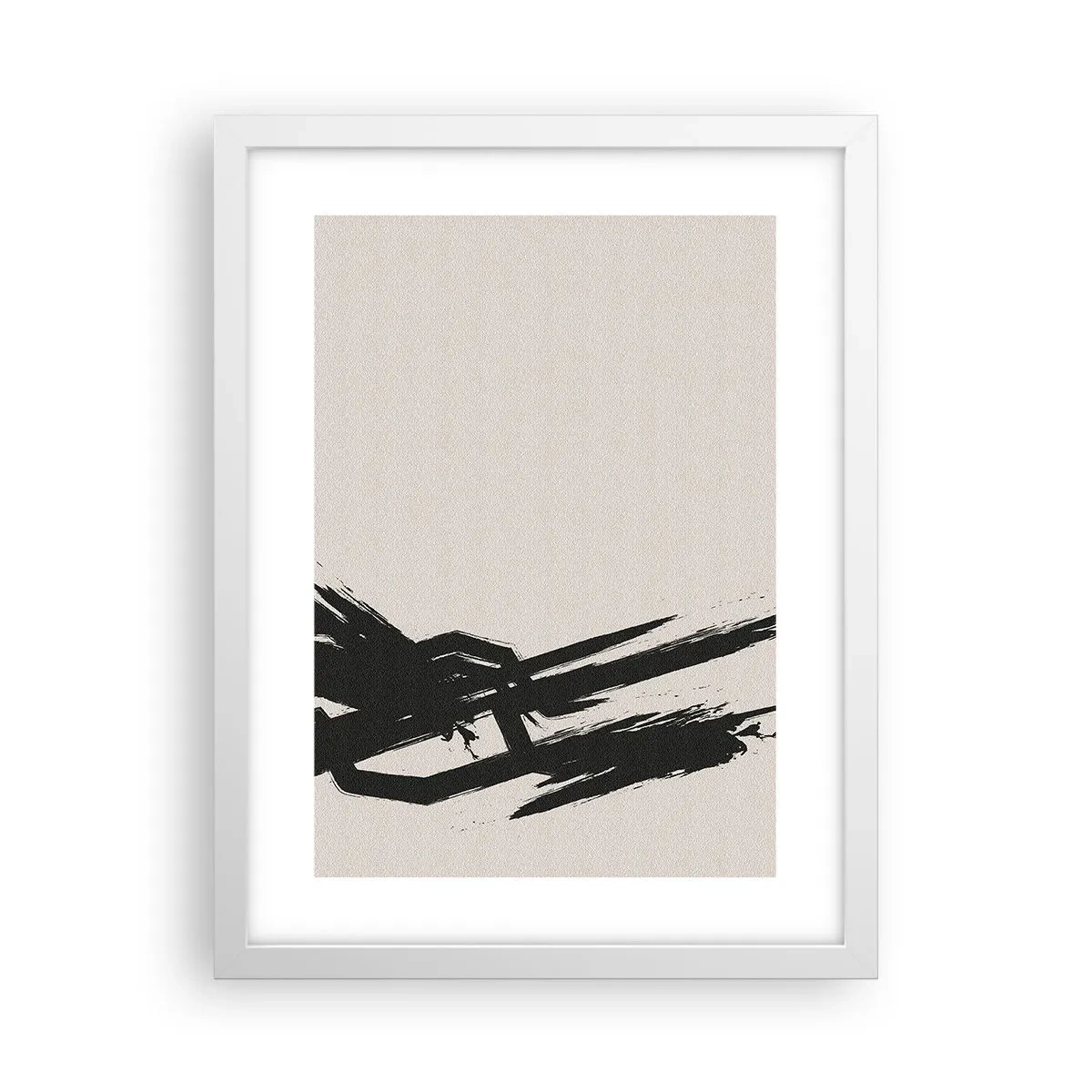 Poster în ramă albă - Un impuls de neoprit - 30x40 cm