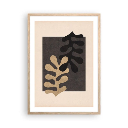 Poster în ramă de stejar deschis - Absență și completare - 50x70 cm