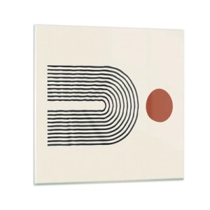 Tablou pe sticlă - Magnetismul formelor și al culorilor - 60x60 cm