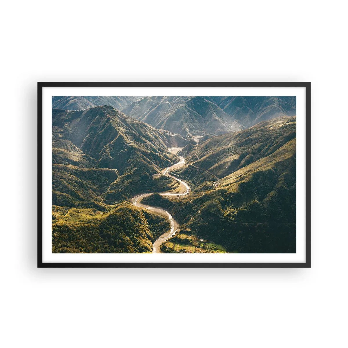 Poster în ramă neagră - Direct din inima munților - 91x61 cm