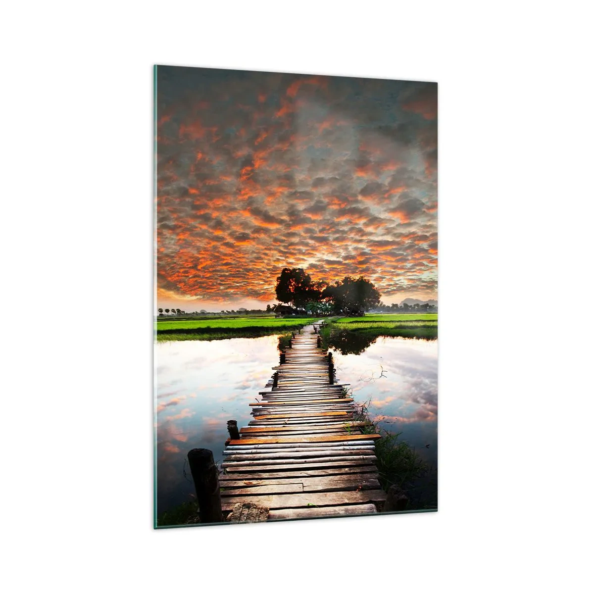 Tablou pe sticlă - Întindeți brațele - respirați  - 70x100 cm
