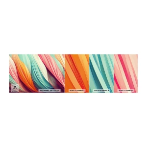 Mostră tapet autocolant Deluxe Sticker - Țesătură de curcubeu - Pastel, Linii, Abstracția - 100x30 cm