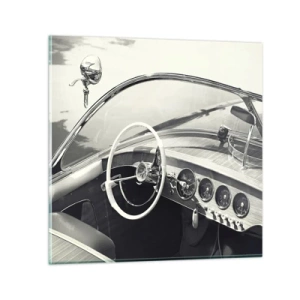 Tablou pe sticlă - E timpul pentru cei bogați - 50x50 cm