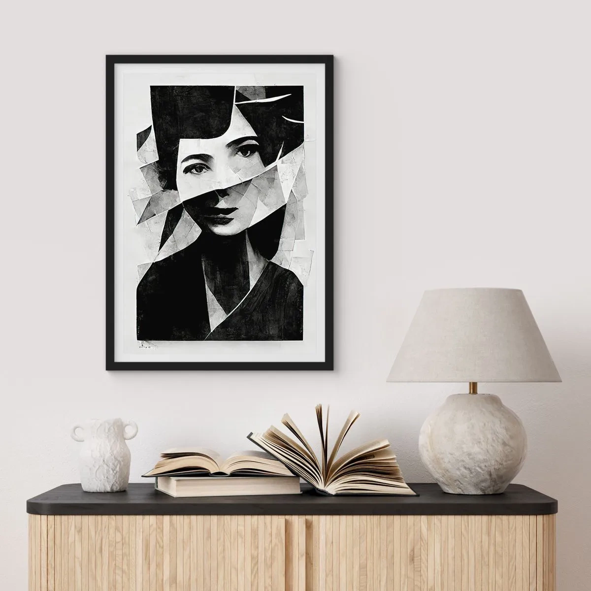 Poster în ramă neagră - Cine ești? - 61x91 cm