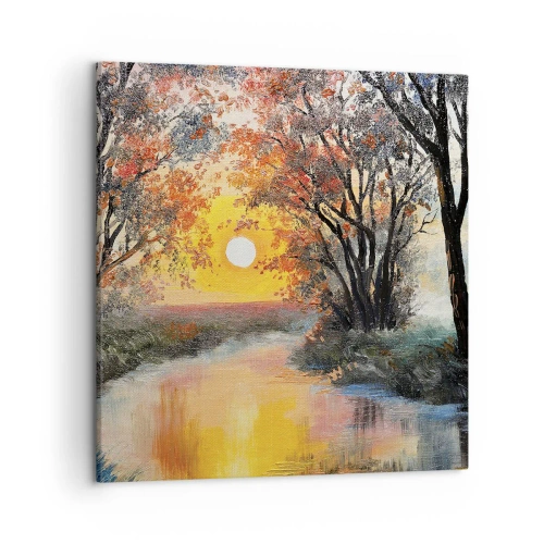 Tablou pe pânză - Atmosferă de toamnă - 50x50 cm