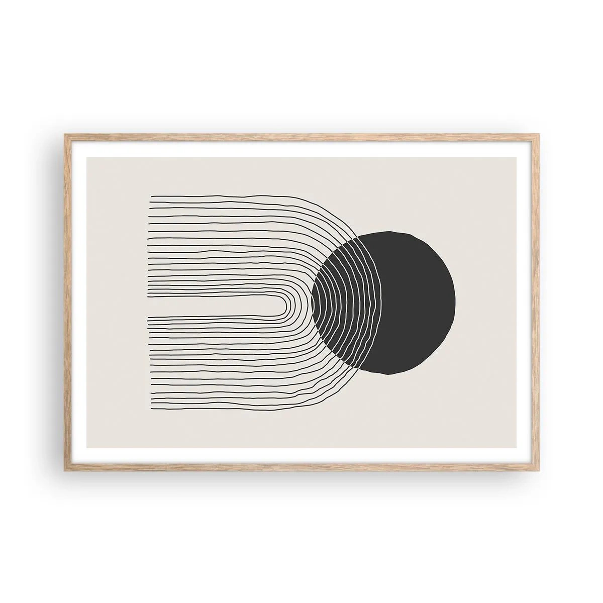 Poster în ramă de stejar deschis - Tremurând și încrezător - 100x70 cm