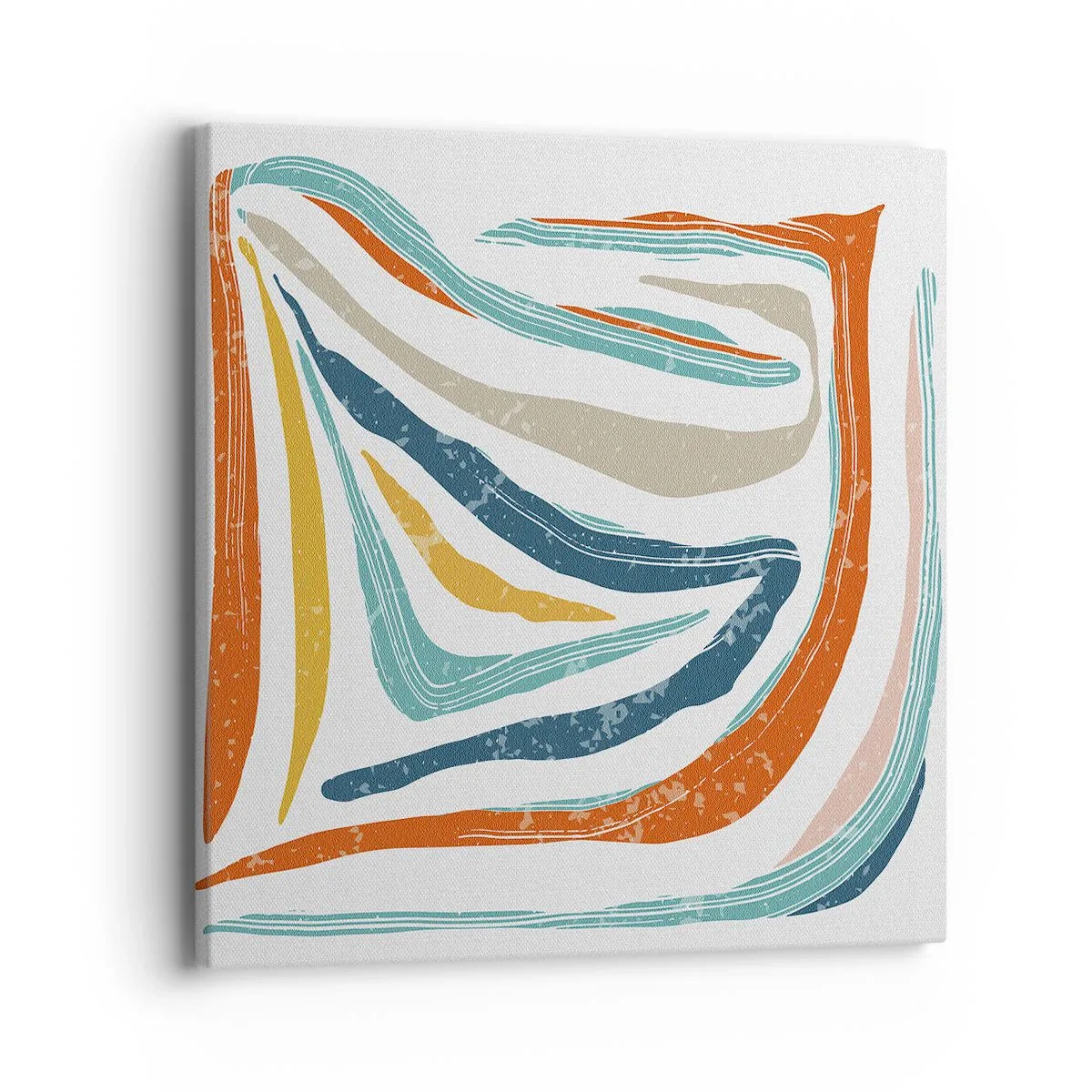 Tablou pe pânză - Abstracție prietenoasă și zâmbitoare - 40x40 cm