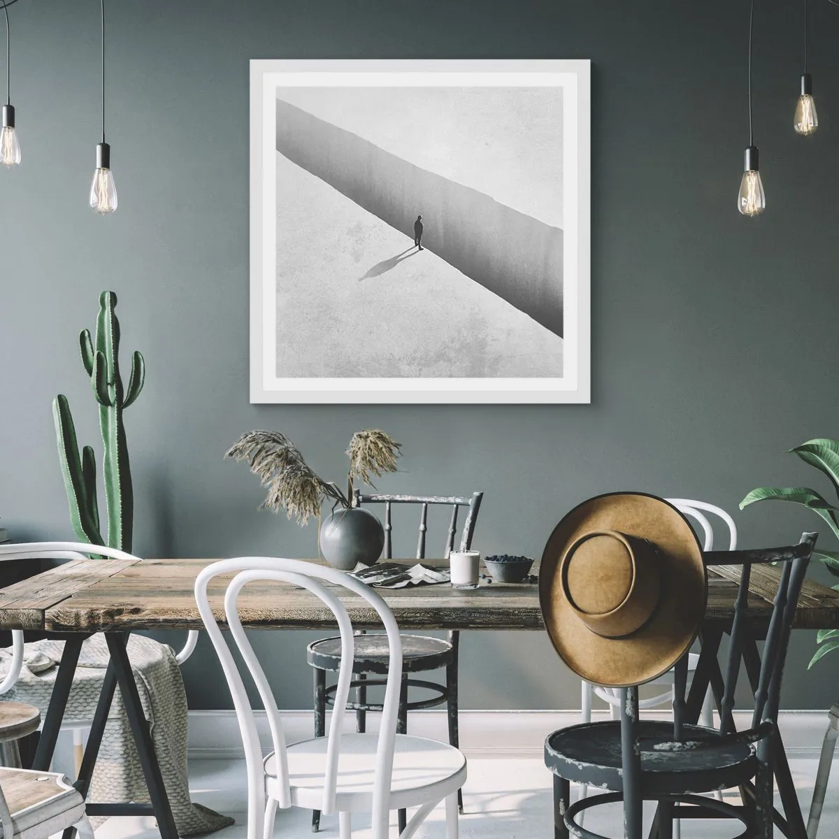 Poster în ramă albă - Obiectiv clar - 60x60 cm