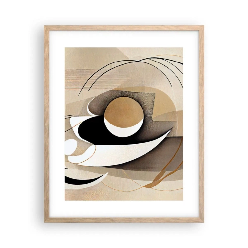 Poster în ramă de stejar deschis - Compoziție - nucleu - 40x50 cm