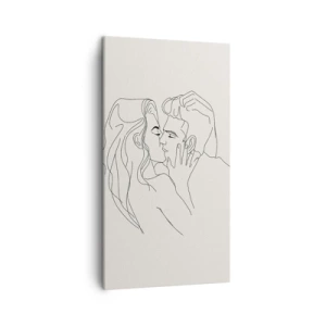 Tablou pe pânză - Încurcați în sentimente - 45x80 cm
