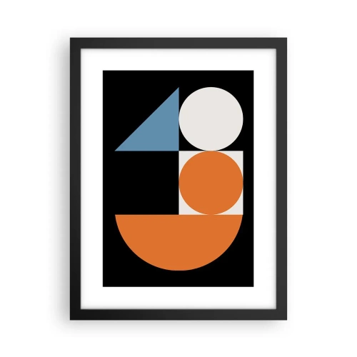 Poster în ramă neagră - Sistem de figuri - 30x40 cm