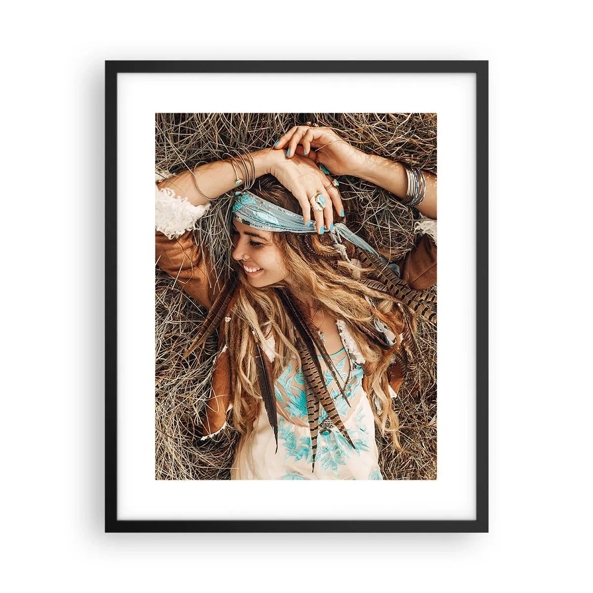 Poster în ramă neagră - În drum spre vara iubirii - 40x50 cm