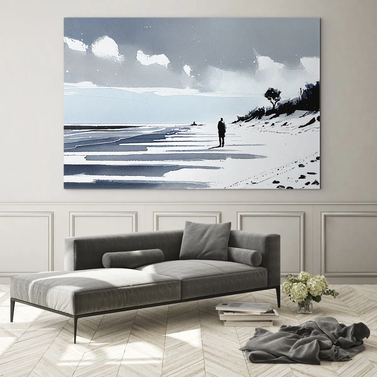 Tablou pe sticlă - Singuratic - 70x50 cm