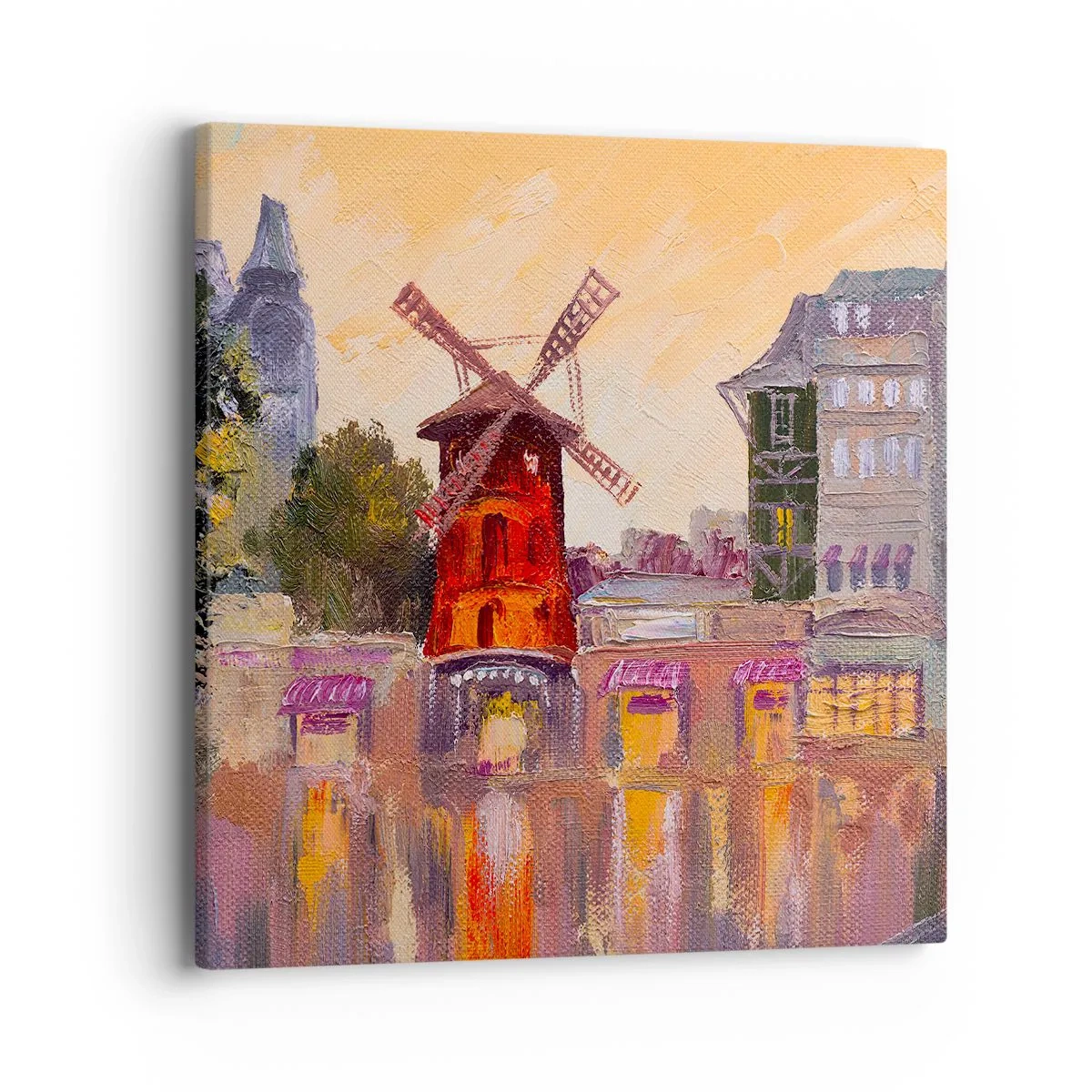 Tablou pe pânză - Icoane pariziene - Moulin Rouge - 40x40 cm