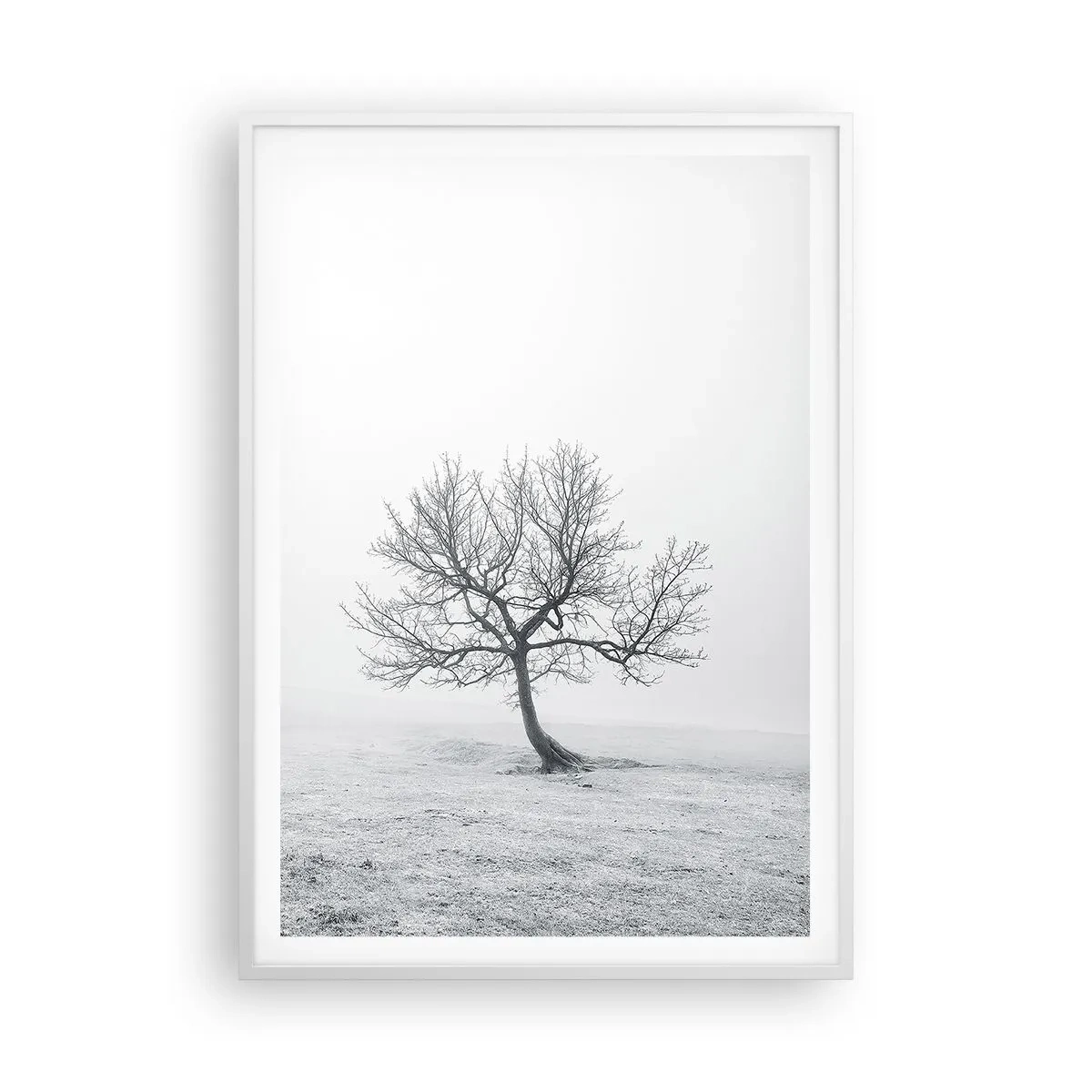 Poster în ramă albă - Împotriva neantului - 70x100 cm