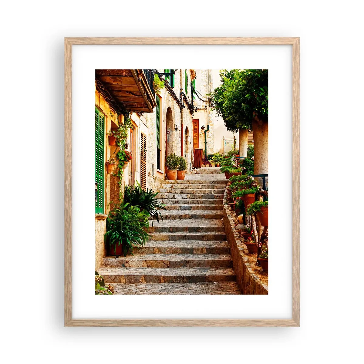 Poster în ramă de stejar deschis - Magia unei vacanțe în Spania - 40x50 cm