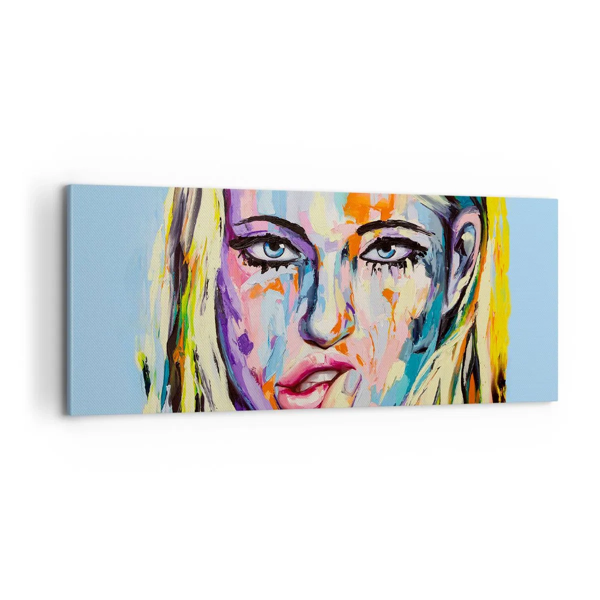 Tablou pe pânză - Privește-o drept în ochi - 100x40 cm