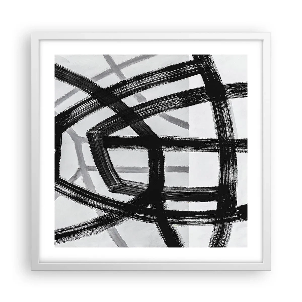 Poster în ramă albă - Construind adâncimea - 50x50 cm