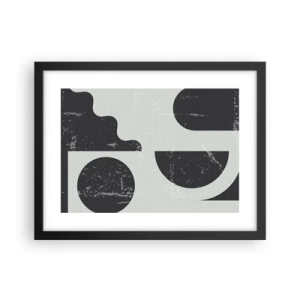 Poster în ramă neagră - Compoziție deasupra și dedesubt - 40x30 cm