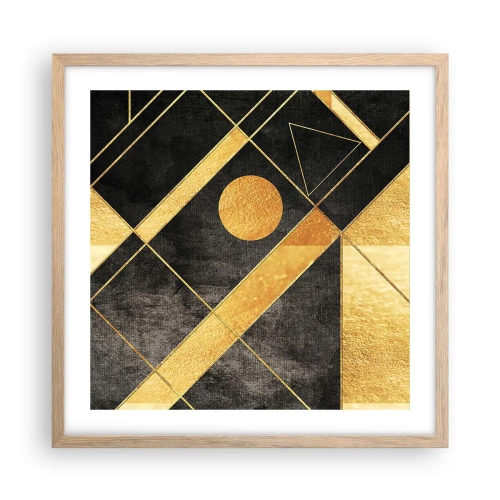 Poster în ramă de stejar deschis - Soarele deșertului - 50x50 cm