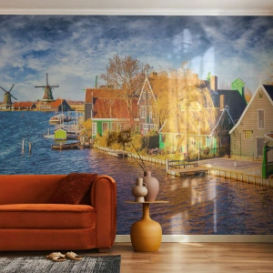 Fototapetă personalizată Premium Canvas - Neschimbat de secole - Peisaj, Ventilator, Olanda