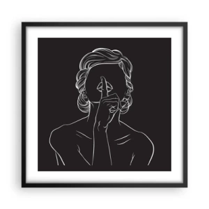Poster în ramă neagră - Frumusețea înflorește în tăcere - 50x50 cm