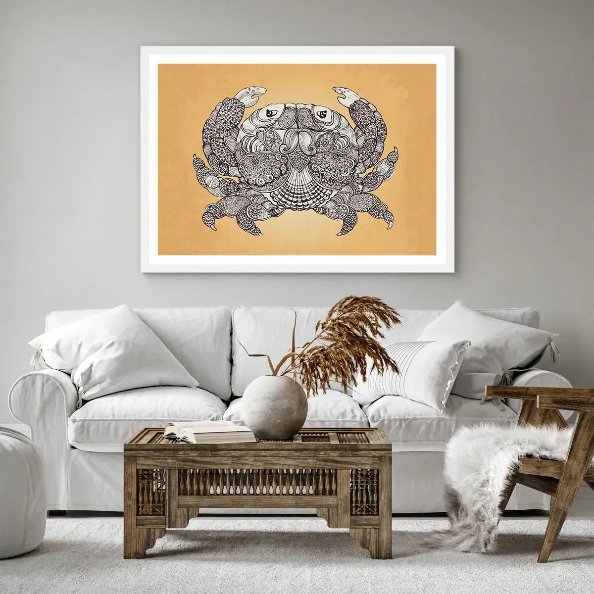 Poster în ramă albă - Poveștile Domnului Crab - 40x30 cm
