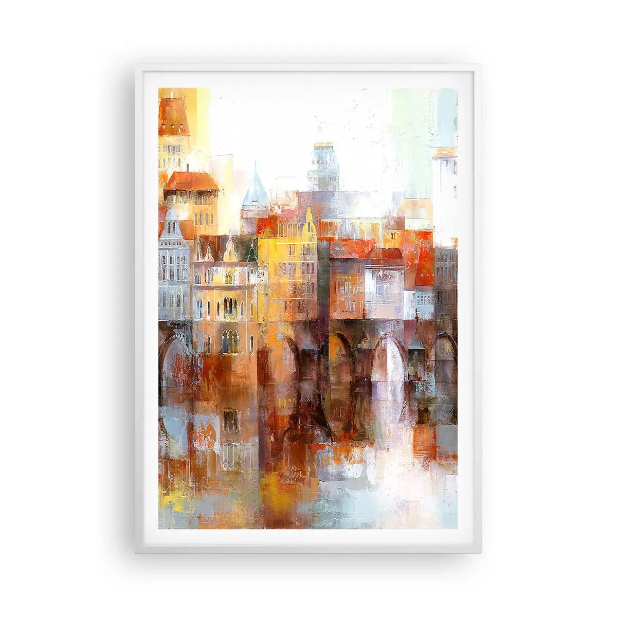 Poster în ramă albă - Frumos și sub pod - 70x100 cm