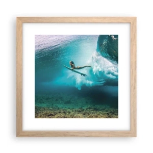 Poster în ramă de stejar deschis - Lumea subacvatică - 30x30 cm