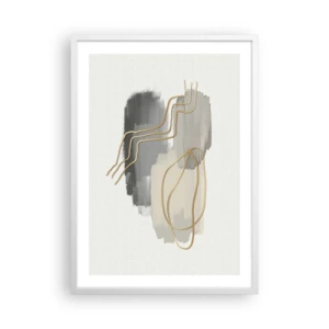 Poster în ramă albă - Persistență și mișcare - 50x70 cm