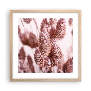 Poster în ramă de stejar deschis - Aparent discrete - 40x40 cm