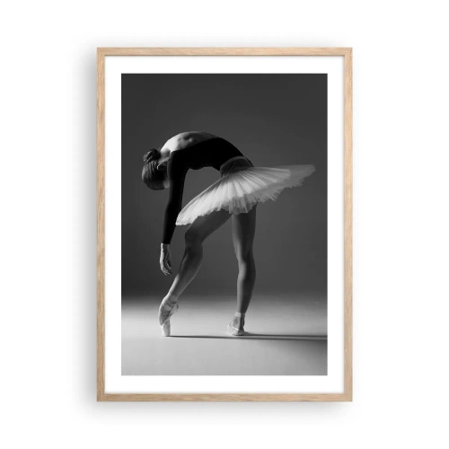 Poster în ramă de stejar deschis - Bella balerina - 50x70 cm