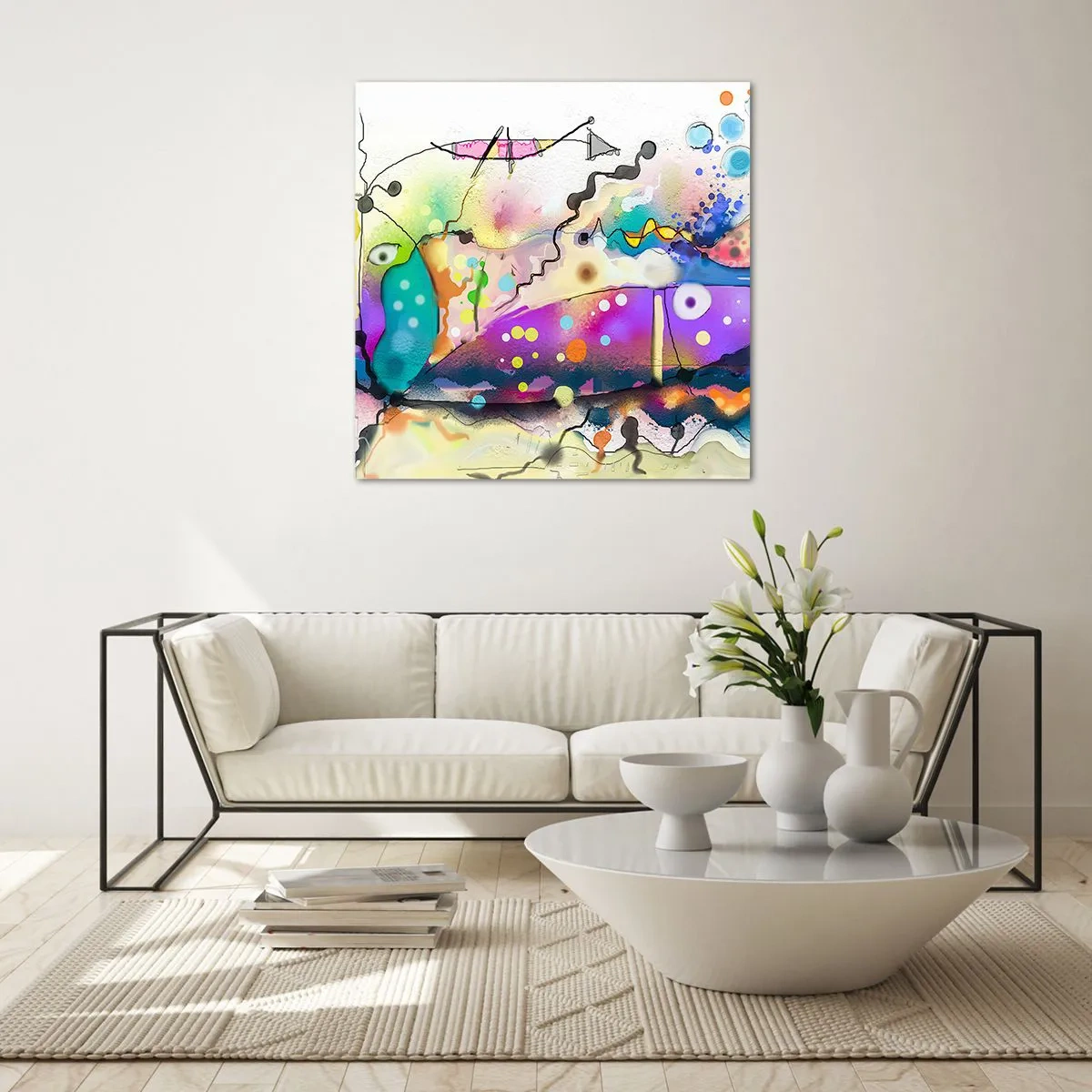 Tablou pe sticlă - Fără cuvinte! - 60x60 cm