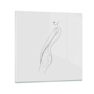 Tablou pe sticlă - Abia o promisiune - 30x30 cm