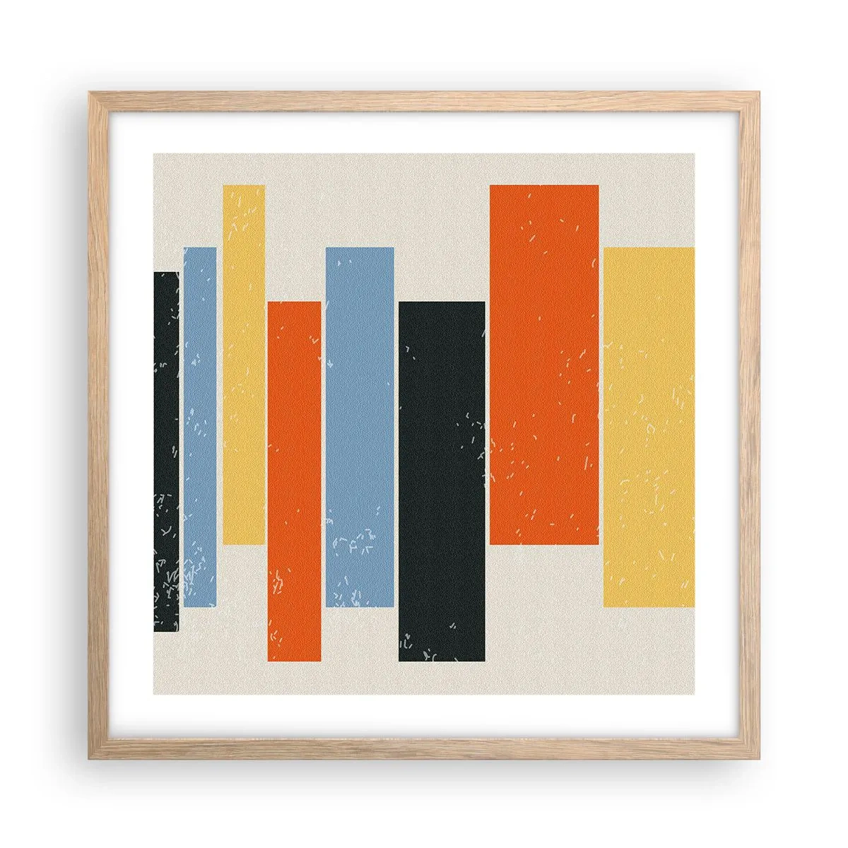 Poster în ramă de stejar deschis - Înregistrare muzicală - 50x50 cm