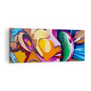 Tablou pe pânză - Atingere de culoare - 100x40 cm