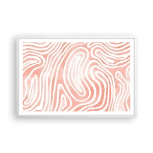 Poster în ramă albă - Într-un labirint de coral - 91x61 cm