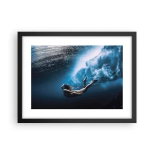 Poster în ramă neagră - Sirena modernă - 40x30 cm