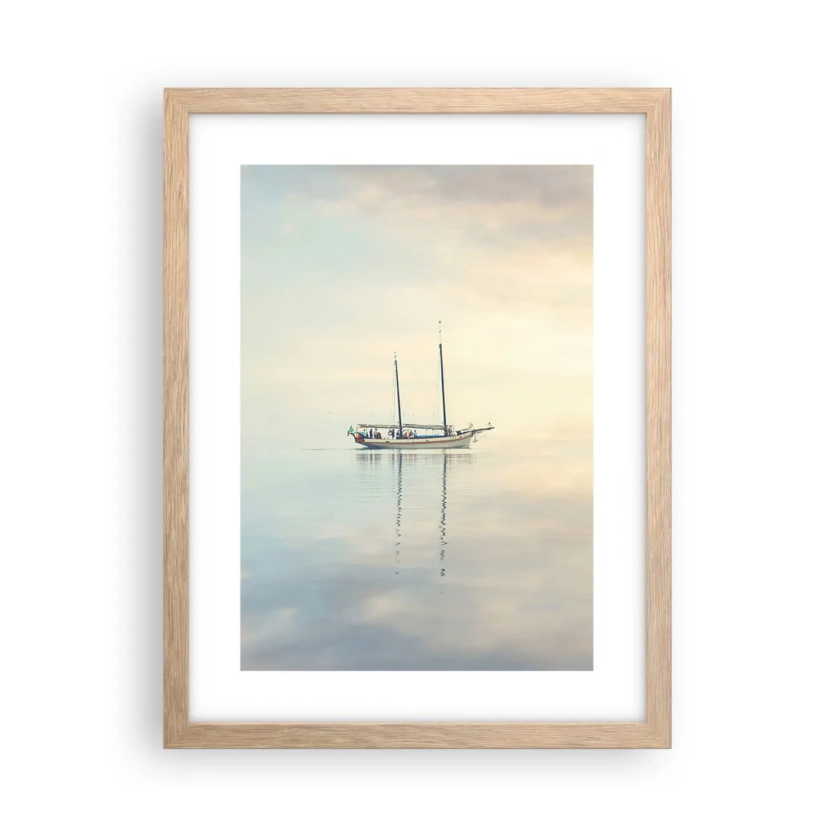 Poster în ramă de stejar deschis - În tăcerea mării - 30x40 cm